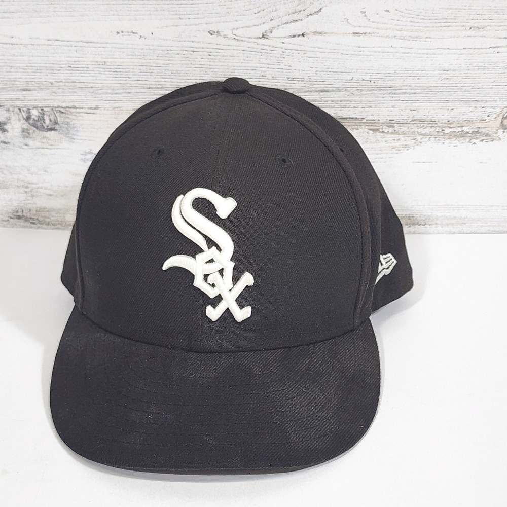 New Era Chicago White Sox Hat Mens 7 1/2 Black MLB 59FIFTY Fitted On-Field Cap
